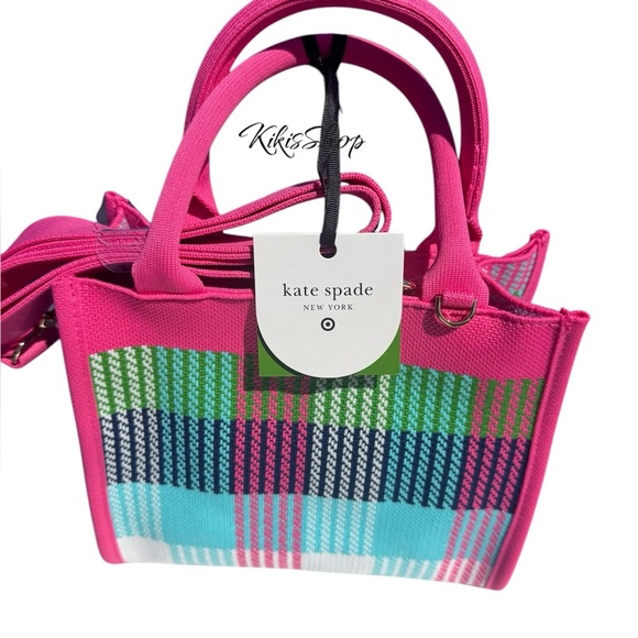 Plaid Knit Crossbody Bag Pink - Kate Spade New York x Target - Picture 4 of 5